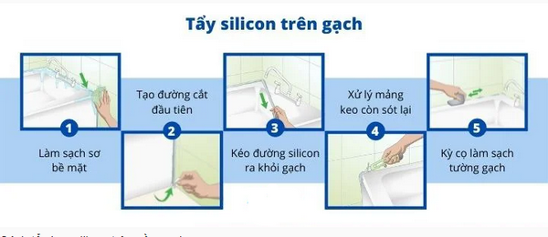 cách tây silicon trên nền gạch